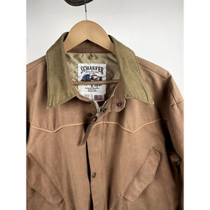 Vtg Schaefer Outfitters Waxed Cotton Rangewax Drifter Coat Cowboy Farm Jacket M